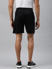 Alcis Men Black Geometric Printed Slim Fit Sports Shorts - Quick-Dry