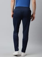 Alcis Men Navy Blue Solid Slim Fit Mid-Rise Track Pants - Quick-Dry