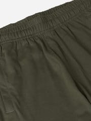 Alcis Men Olive Green Solid Track Pants - Quick-Dry