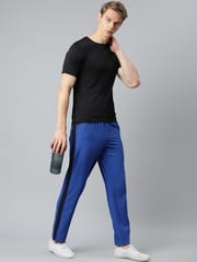Alcis Men Blue Solid Track Pants - Quick-Dry