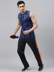 Alcis Men Blue Solid Outdoor Track Pants - Quick-Dry