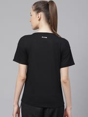Alcis Women Printed Round Neck T-shirt - Quick-Dry