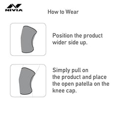 NIVIA Orthopedic Grey Knee Support Knitted