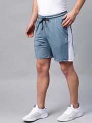 Alcis Men Blue Solid Slim Fit Sports Shorts - Quick-Dry