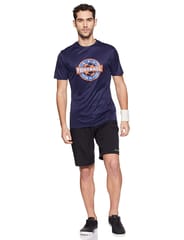 Nivia Nitro-5 Men Printed Round Tee - Quick-Dry