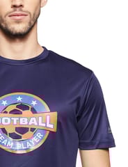 Nivia Nitro-5 Men Printed Round Tee - Quick-Dry