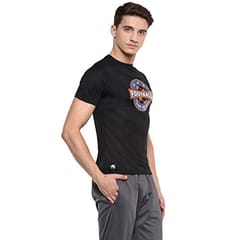 Nivia Nitro-5 Men Printed Round Tee - Quick-Dry