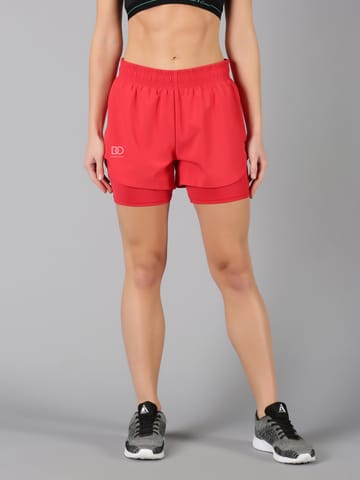 Dares Only Women Hybrid Run shorts - Red Rage Color
