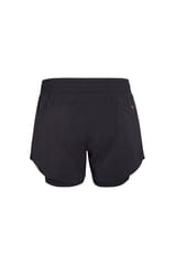 Saucony Women's Rerun 4" 2-1 Black Running Short - Quick-Dry
