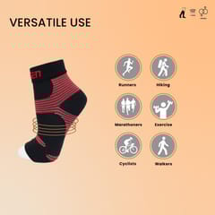 Sorgen Compression Ankle Sleeve / Ankle Socks for Plantar Fasciitis, (1 Pair)