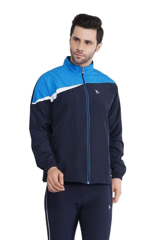 NAVYFIT Combo Men's Regular Fit Sports Active-wear Jacket With Full Sleeve & Zipper Pockets Black & Navy Blue (pack of 2)