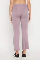 Clovia Comfort-Fit High Waist Flared Yoga Pants - Quick-Dry