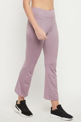 Clovia Comfort-Fit High Waist Flared Yoga Pants - Quick-Dry