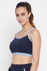 Clovia Padded Wirefree Medium Impact Racerback Sports Bra