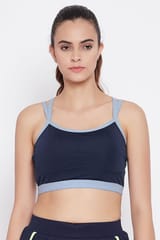 Clovia Padded Wirefree Medium Impact Racerback Sports Bra