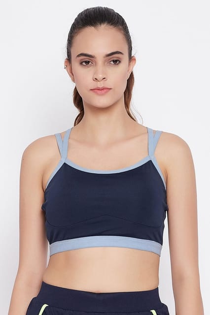 Clovia Padded Wirefree Medium Impact Racerback Sports Bra