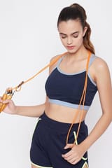 Clovia Padded Wirefree Medium Impact Racerback Sports Bra