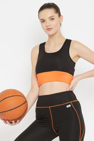 Clovia Padded Wirefree Medium Impact Sports Bra - Moisture-Wicking
