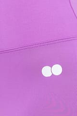 Clovia Snug Fit Active High-Rise Ankle-Length Tights in Purple - Quick-Dry