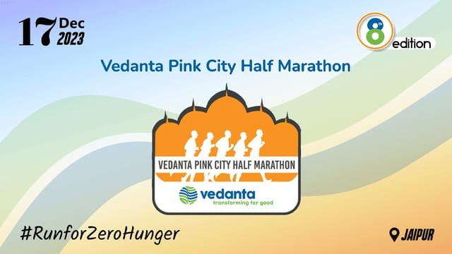 VEDANTA PINK CITY HALF MARATHON 2023: 17th December 2023