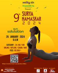 9th 108 Surya Namaskar: 26th January 2024: 6 A.M. IST