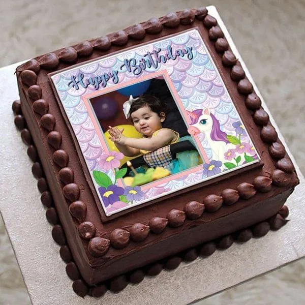 1st Bday Vanilla Cake Rectangle Cakes on Birthdays