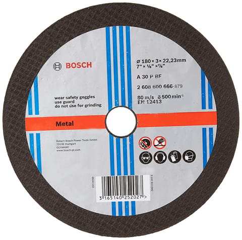 Bosch Metal Cutting Discs Bosch Cut Off Wheel 180x3.0x22.2 2608600666