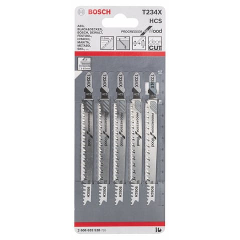 Bosch Jigsaw Blades For Stainless Steel /Fiber/Plaster/Ceramics and Acrylic Saw Blade Set RB - 5ER T 234 X-2608633528