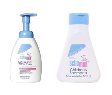 Sebamed Baby Face & Body Wash Foam 400Ml & Sebamed Baby Shampoo 500Ml Combo