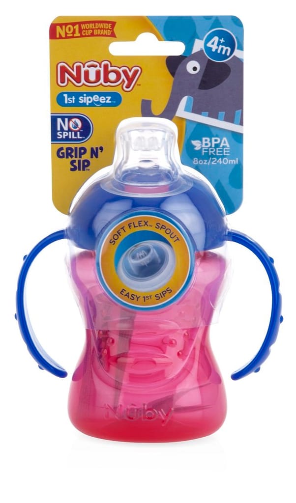 Nuby Twin Handle Cup W/Silicon Super Spout 240ml