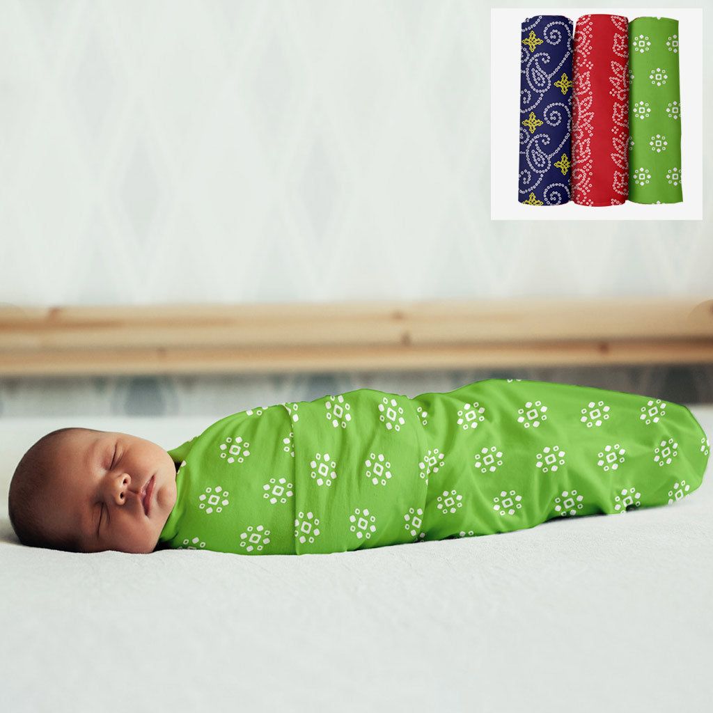 Super Bottoms Knots and Tots Swaddle Set- Pack of 3