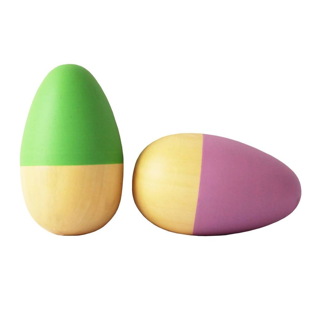 Shumee Wooden Egg Shakers (0 Years+) - Discover Sounds & Enhance Senses