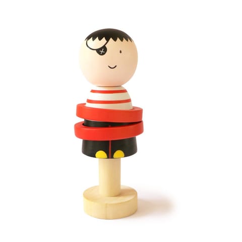Shumee Wooden Pirate Rattle for Babies