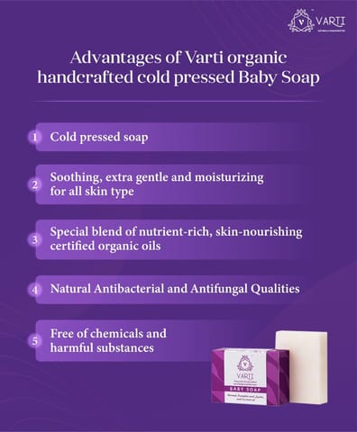 VARTI -AYUSH Certified,100% Organic & Chemical free Cold Pressed Baby Bar "Combo Pack"
