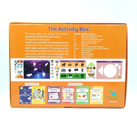 Meraki Babies Kids Activity Box - 15 Sheets - Age 3+