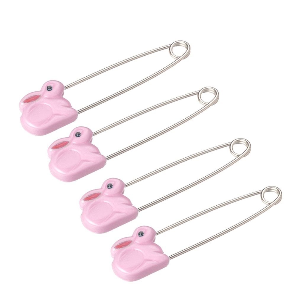 Farlin Safety Pins (Rabbit)-Pink