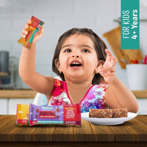 Timios Bars Mix - Nutty + Berry Bar Pack of 8 - 30g Each