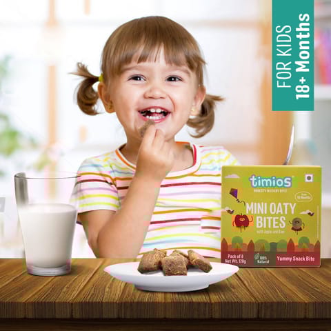 Timios Mini Oaty Bites Apple & Kiwi Pack of 2 - 120g Each