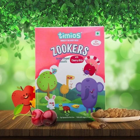 Timios Zookers Cherry Bits Pack of 2 - 150g Each