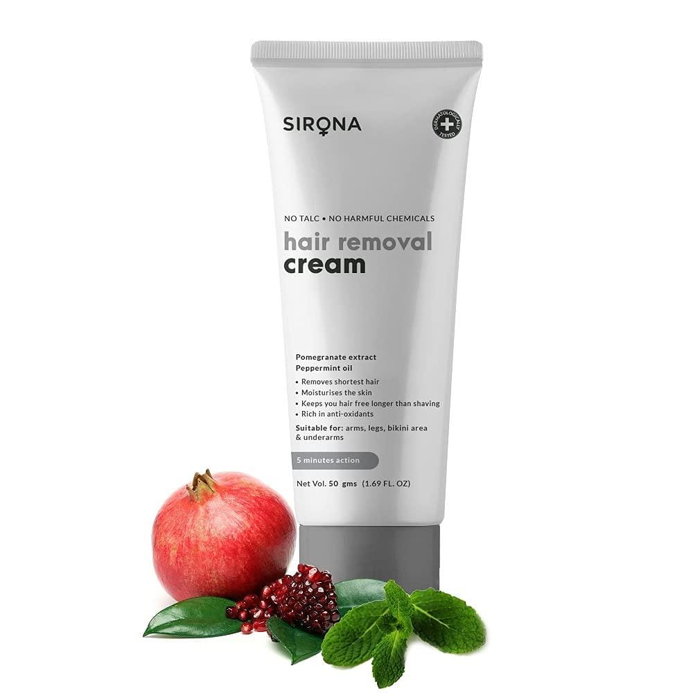 Sirona Sirona Hair Removal Cream - 50 gms for Arms, Legs, Bikini Line & Underarm with No TALC