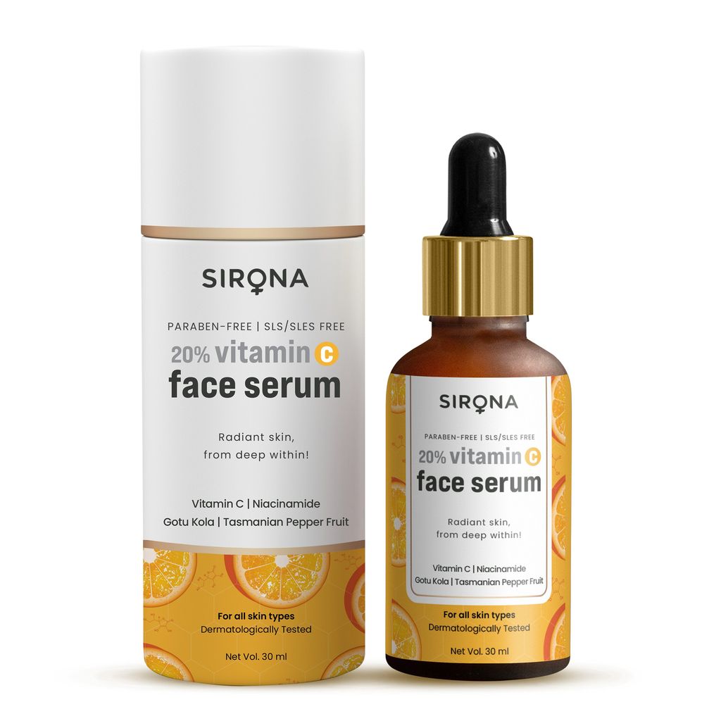 Sirona Sirona Vitamin C Face Serum for Men & Women 30 ml for Repair Skin Damage, Heals Dark Spots