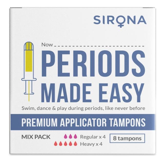 Sirona Premium Applicator Tampons by SironaMix Pack (8 Pcs)