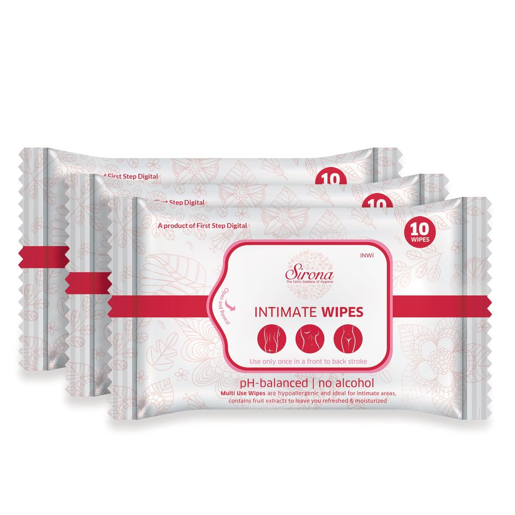 Intimate Wet Wipes 30 Wipes (3 Pack - 10 Wipes Each)