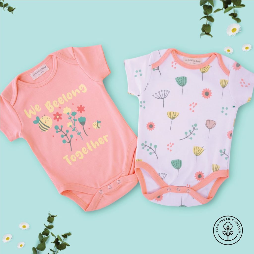 A Toddler Thing - Bee Happy - Organic Rompers (Pack of 2)