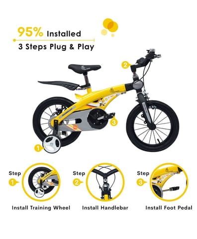 R for Rabbit Tiny Toes Jazz-14 Inch Bicycle Yellow