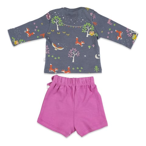 Greendigo Magical Forest Top with Bow Shorts Set