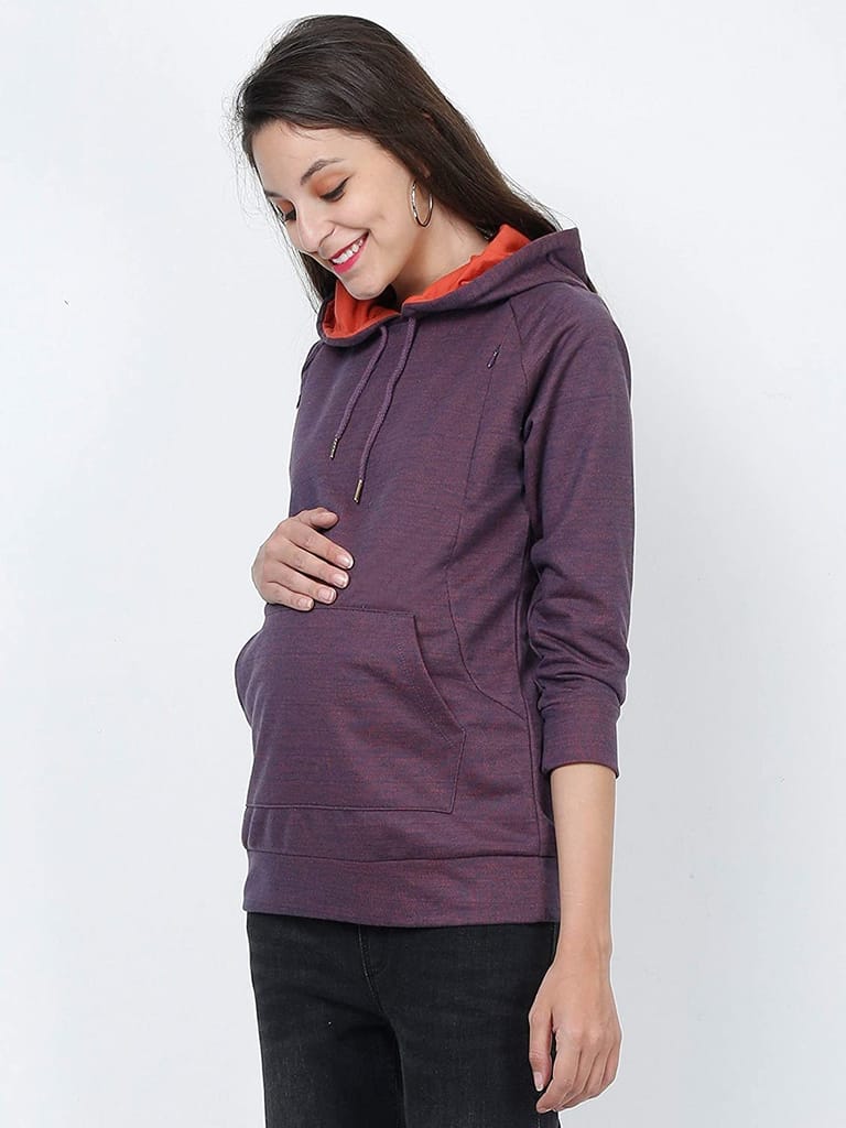 Be Grape-Ful Maternity and Nursing Feeding With Hoodie