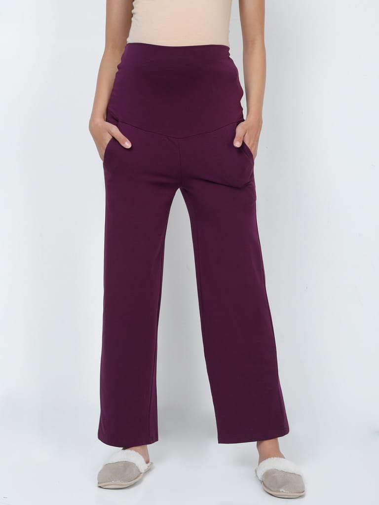 Comfy Maternity Regular Pants - Grape - Grape