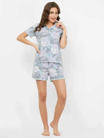 Mystere Paris pretty-floral-print-shorts-set