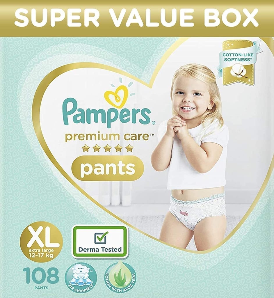 Pampers Premium Care Pants, baby diapers (XL), 108